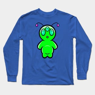 Little Green Alien Long Sleeve T-Shirt